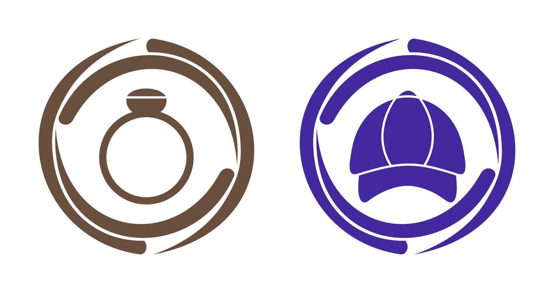 Ring and P Cap Icon vector
