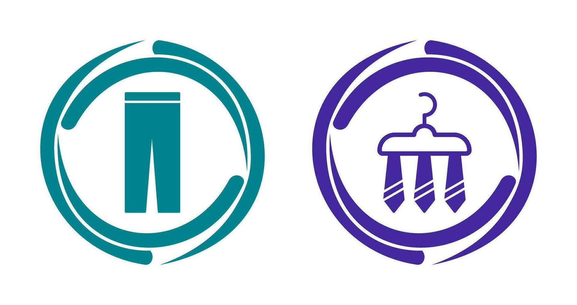 Trousers and Three Ties Icon vector