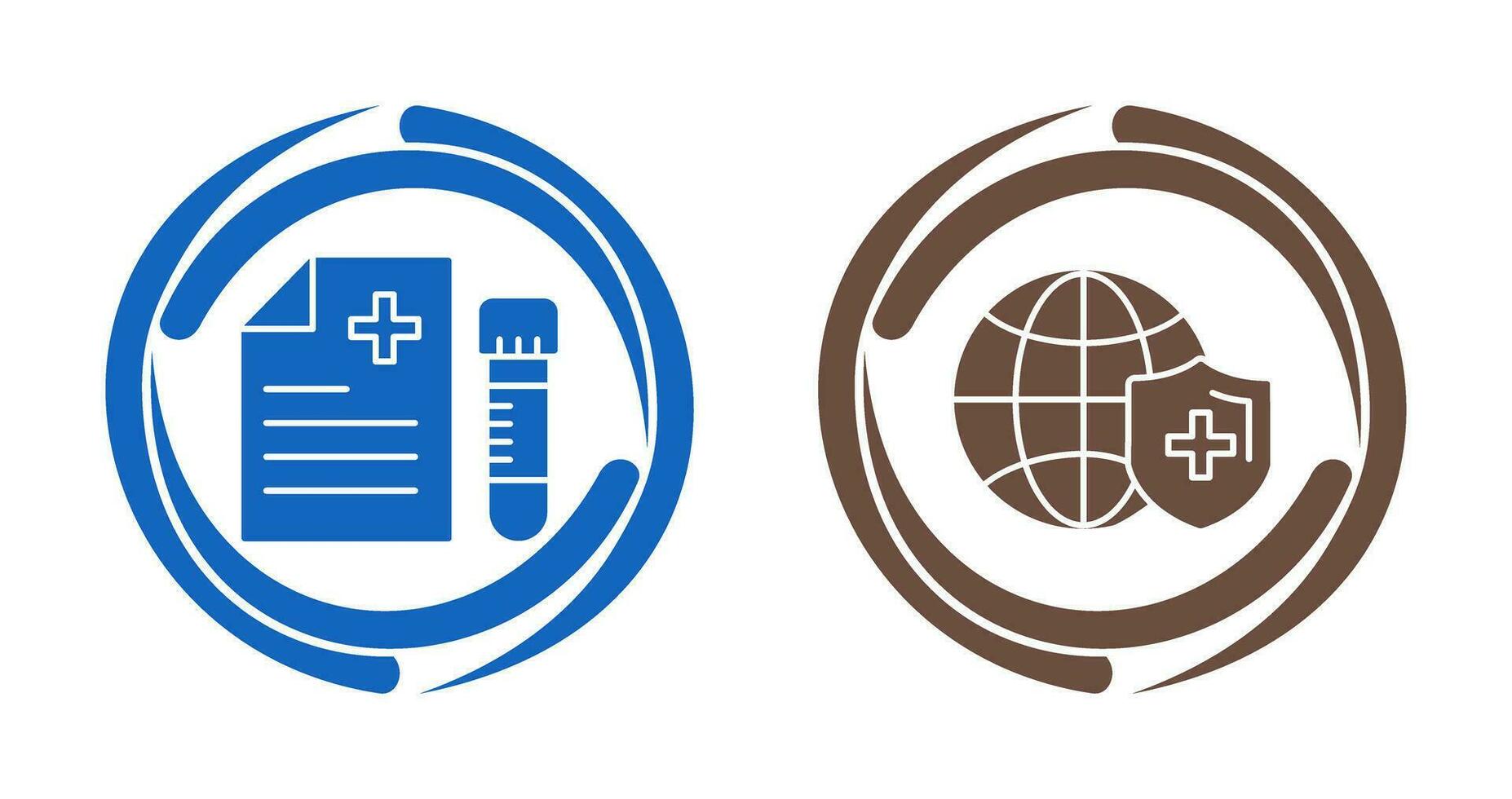 Blood Test and global Icon vector