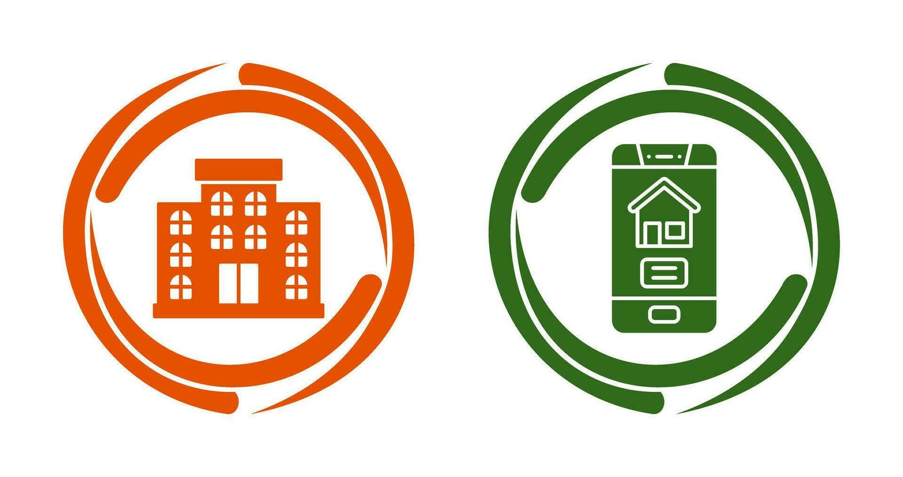 Apartment and Application Icon vector