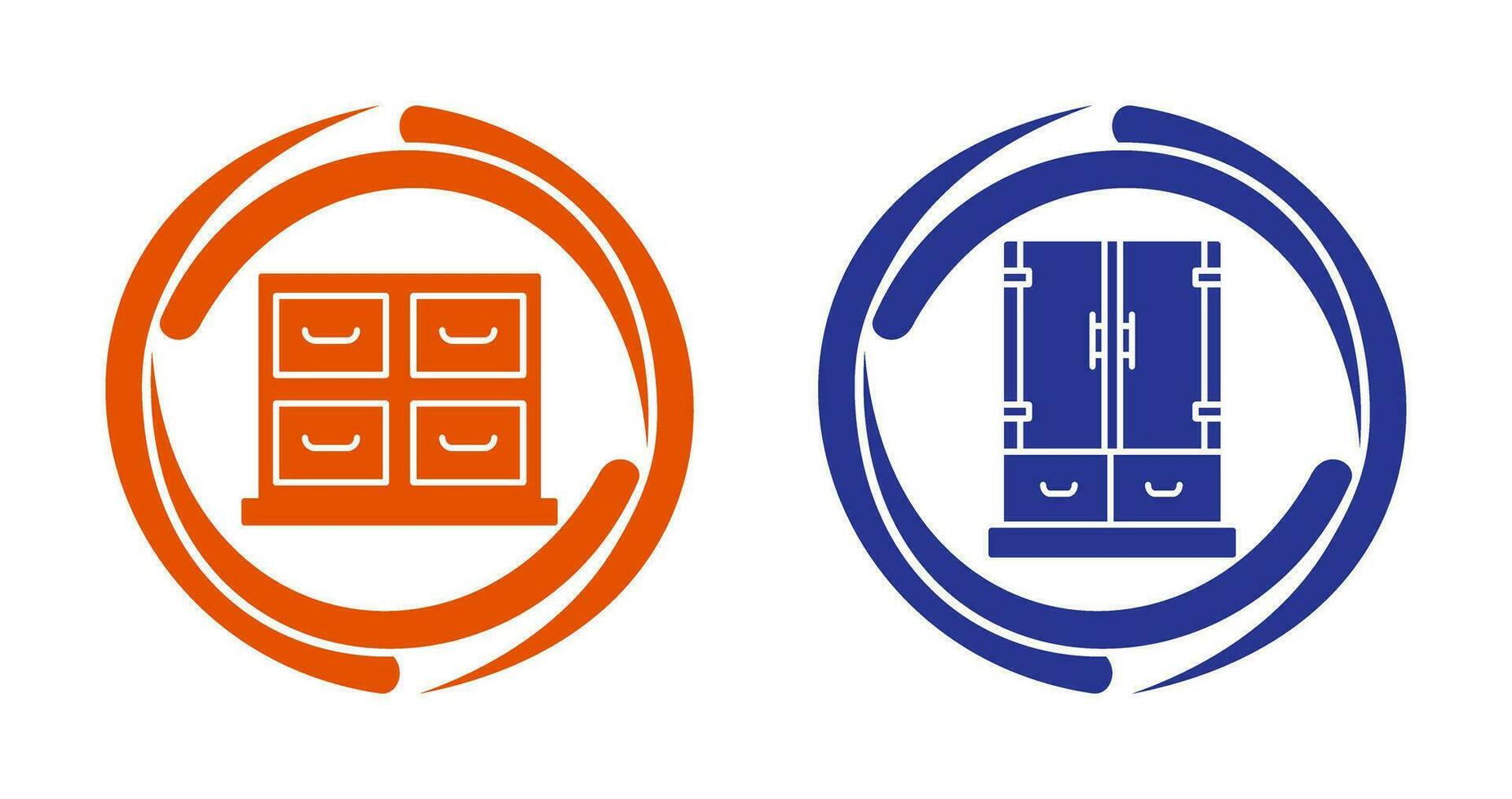 Cabinet and Business Icon vector