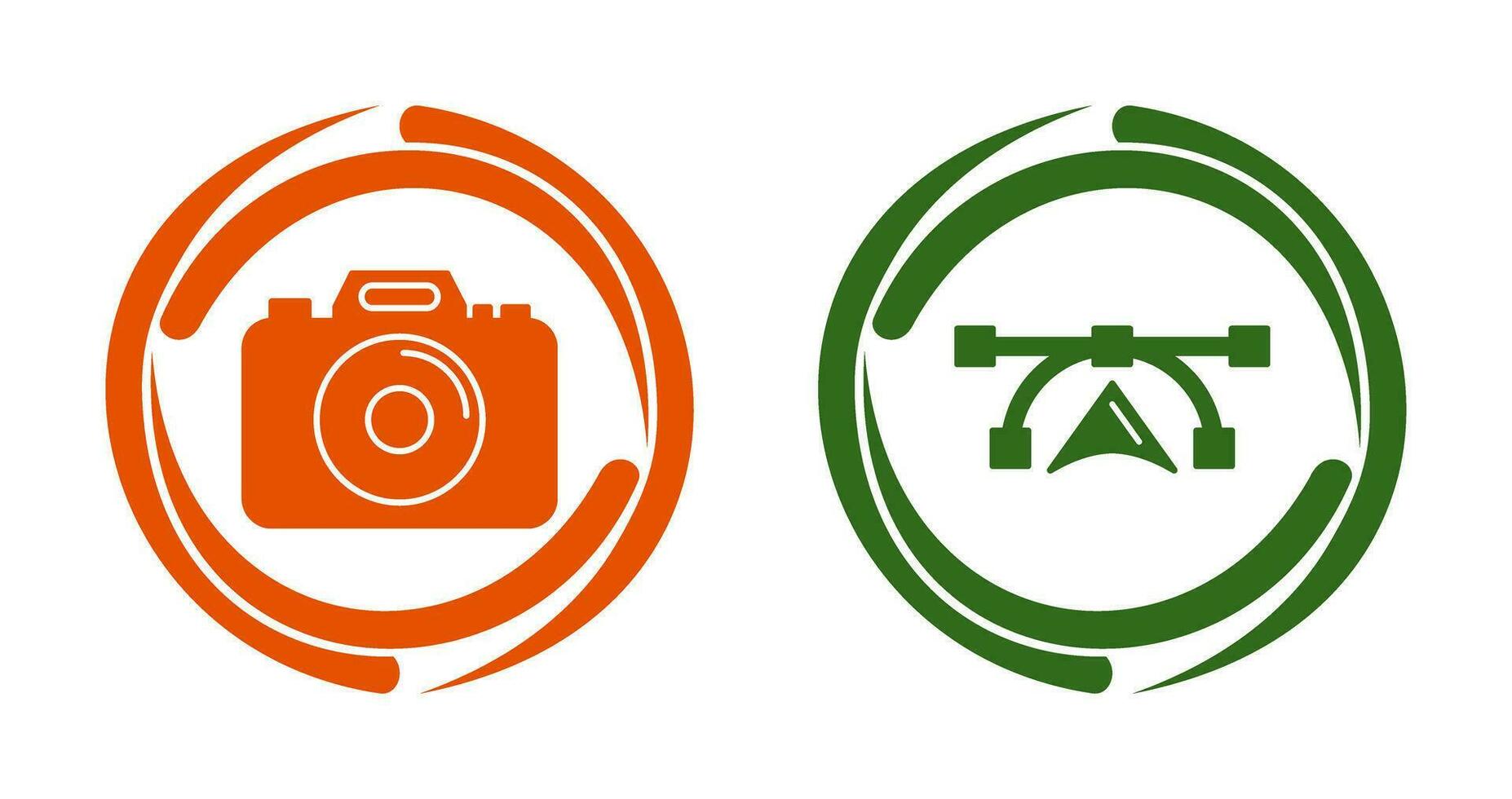 Camera and Vectors Icon