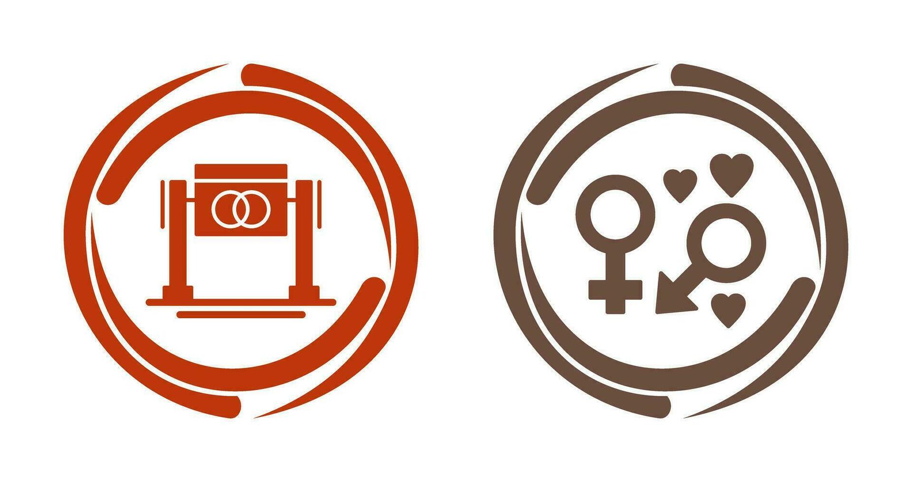 Wedding and Genders Icon vector