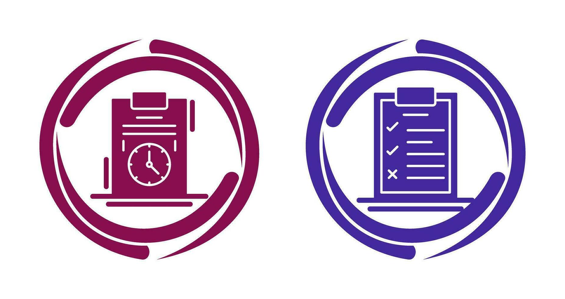 Time Management and Checklist Icon vector