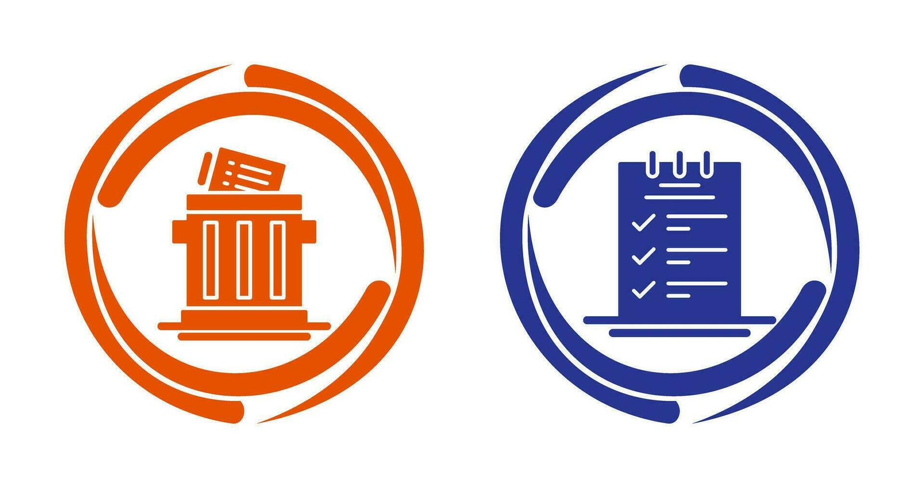 Trash List and Booking CheckList Icon vector