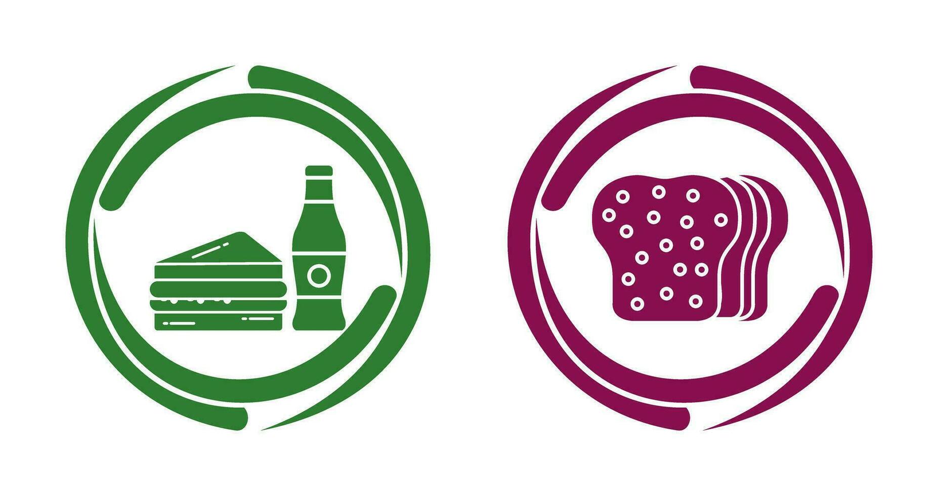 Junk Food and Bread Icon vector