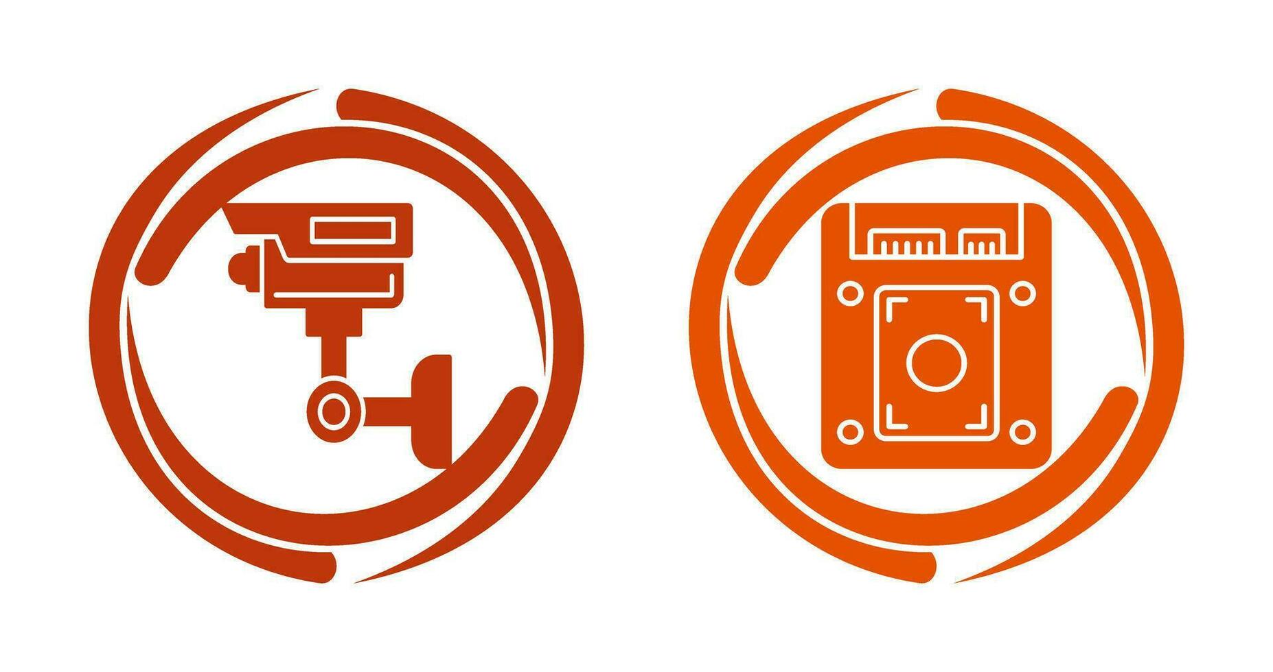 CcTv and Ssd Icon vector