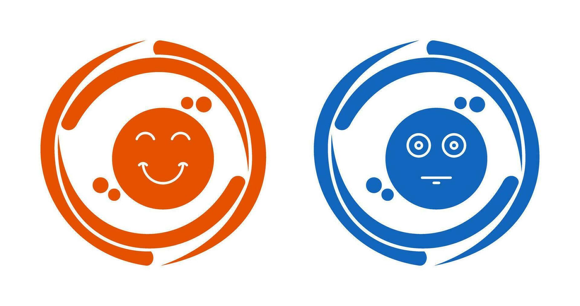 Smile and Neutral Icon vector