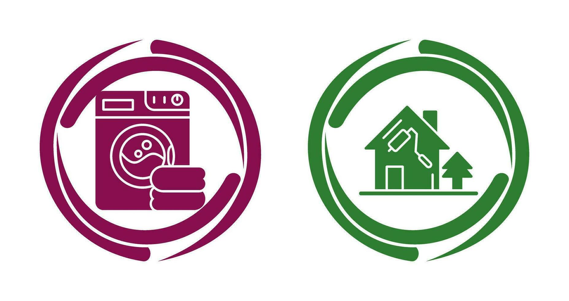 Washing Machine and Home Repair Icon vector