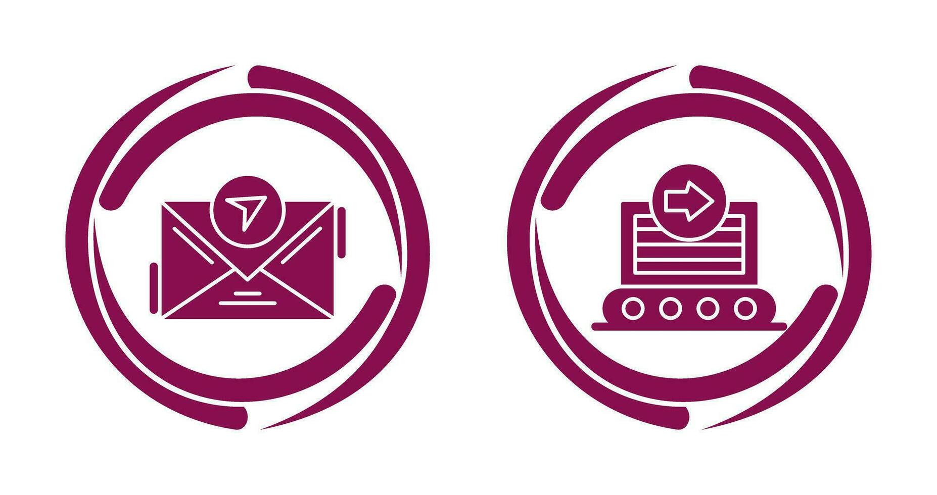 message and container Icon vector