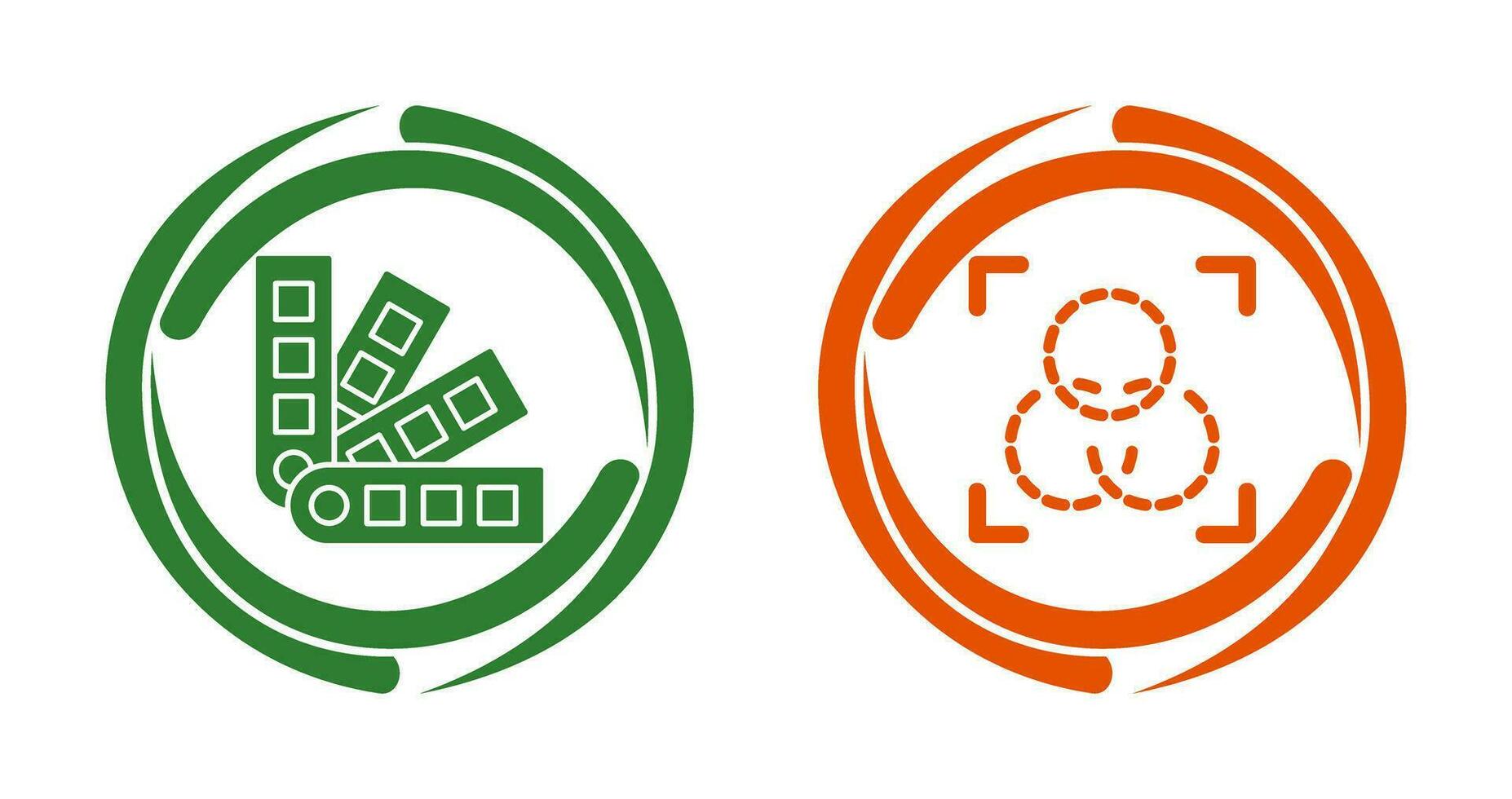 pantone and intersection Icon vector