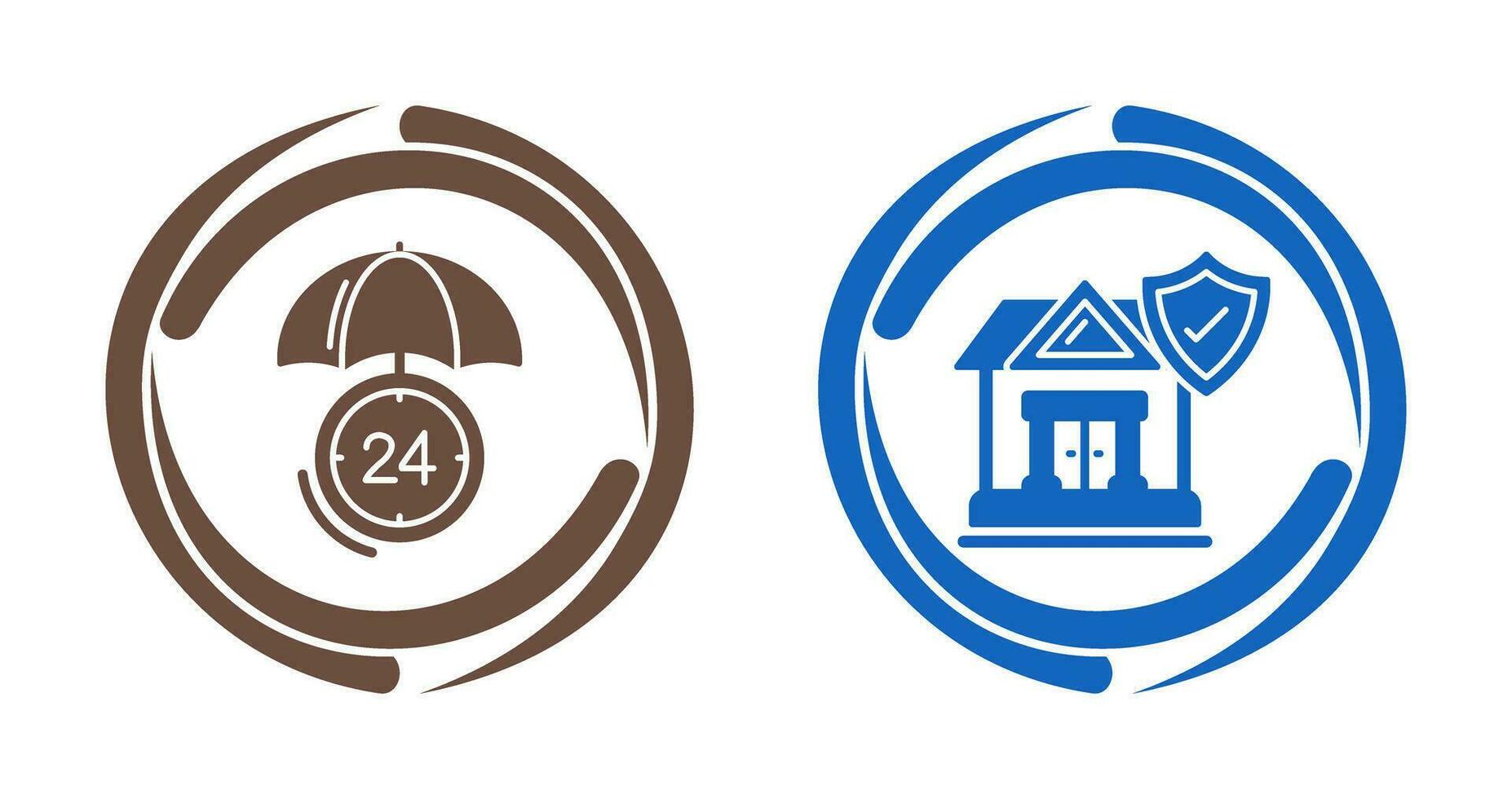 Protection and House  Icon vector