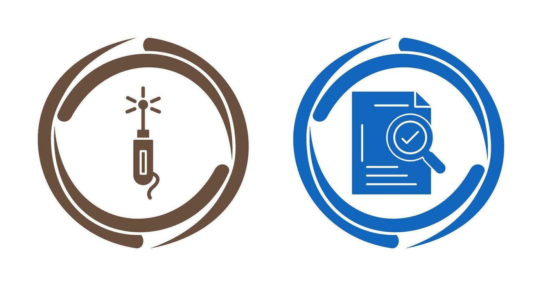 Laser Pen and Check Icon vector