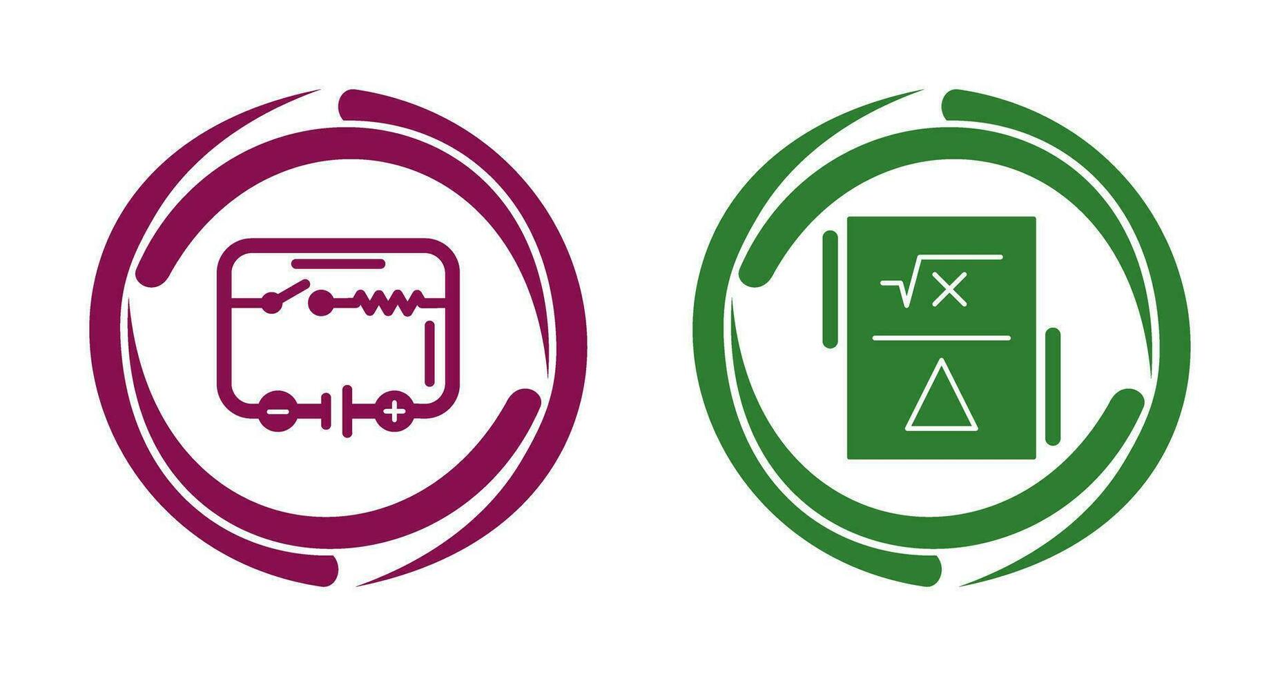Electrical Circuit and Formula Icon vector