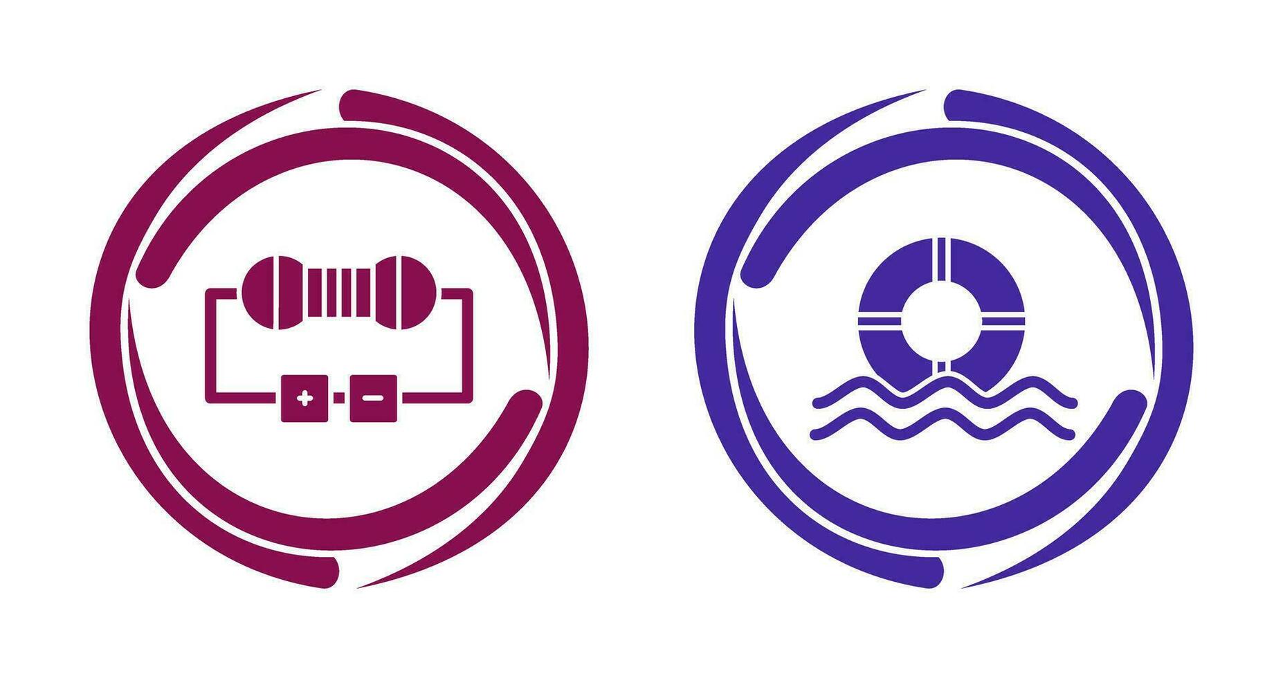 Resistor and  Float Icon vector