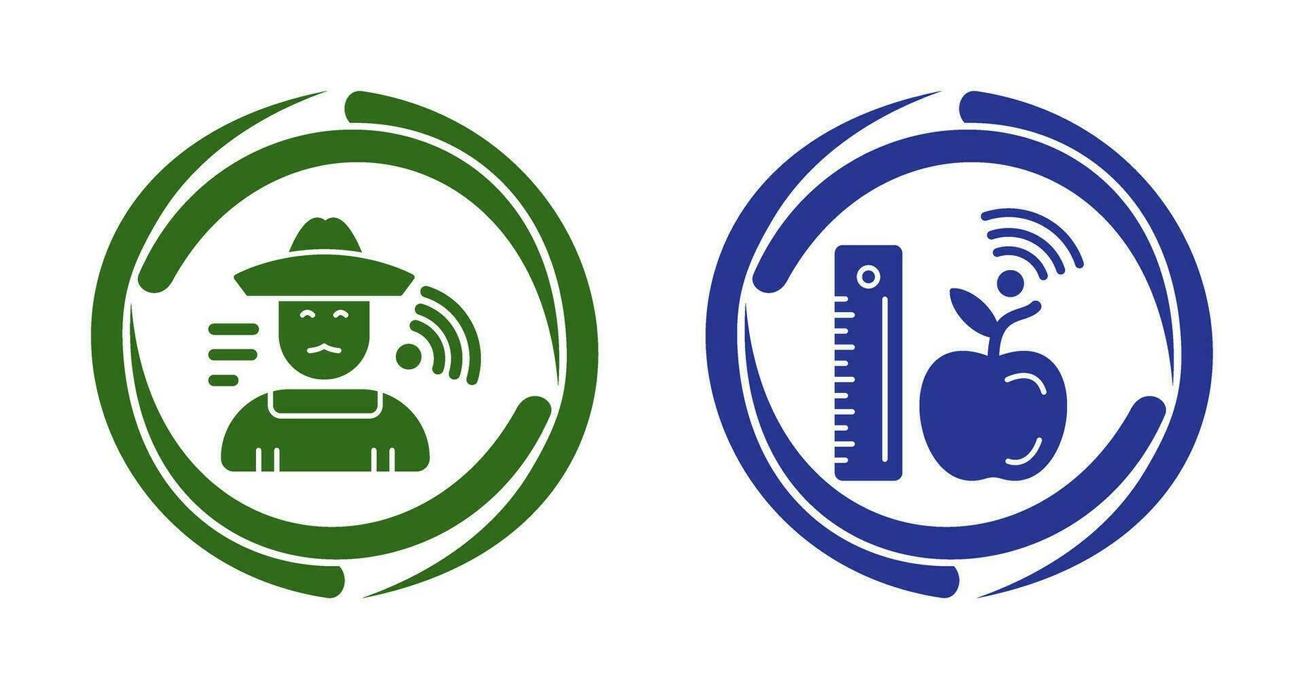 Farmer and Measure and Measure Icon vector