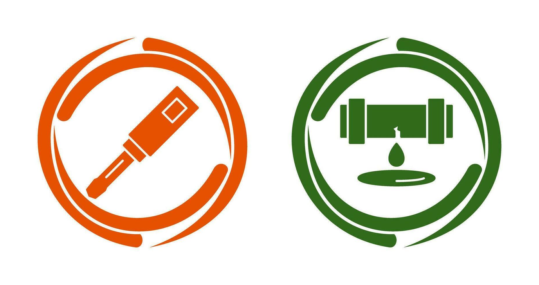 Screwdriver and Leak Icon vector