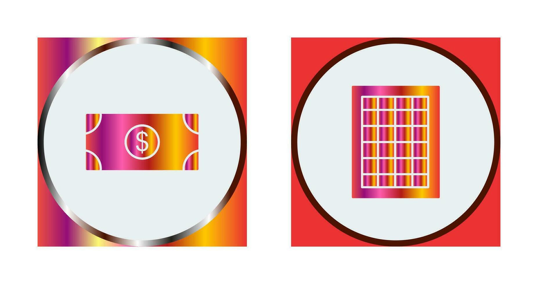 dollar bill and table of rates  Icon vector