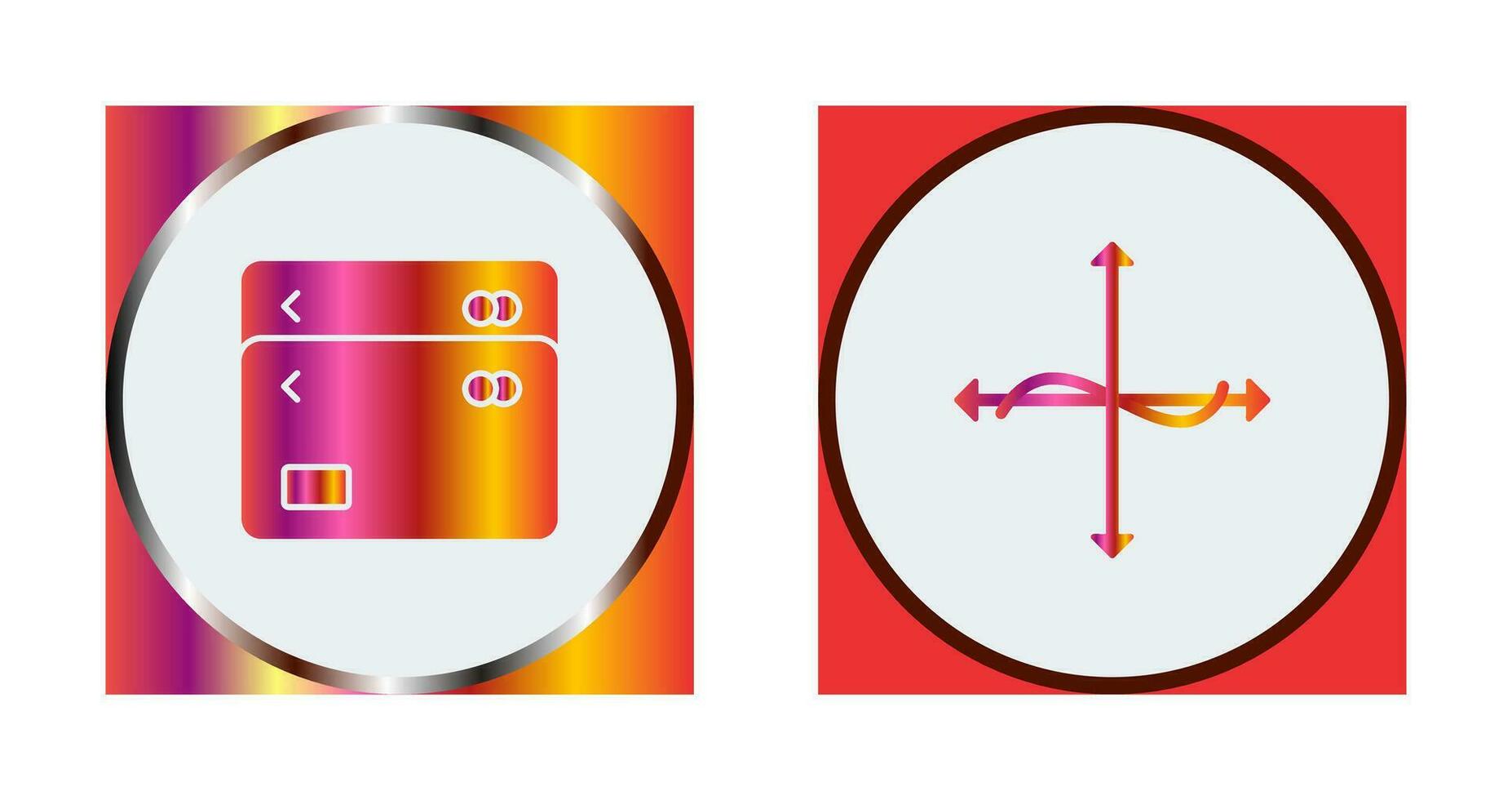 multiple cards and graph  Icon vector