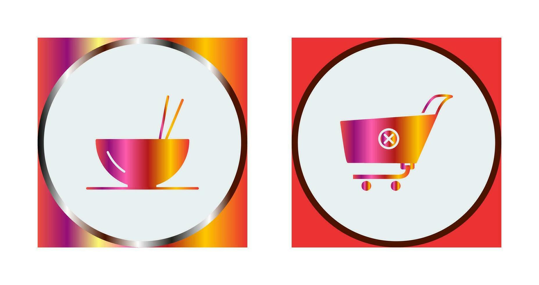 food and cancel order Icon vector