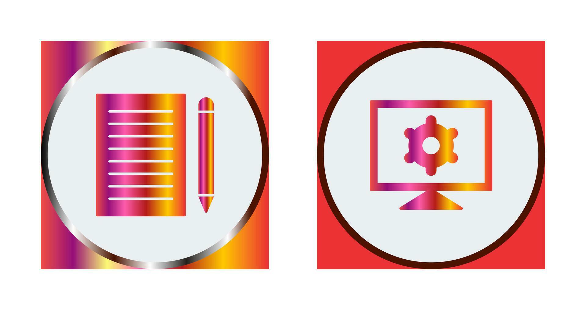 write feedback and computer settings Icon 32910470 Vector Art at Vecteezy