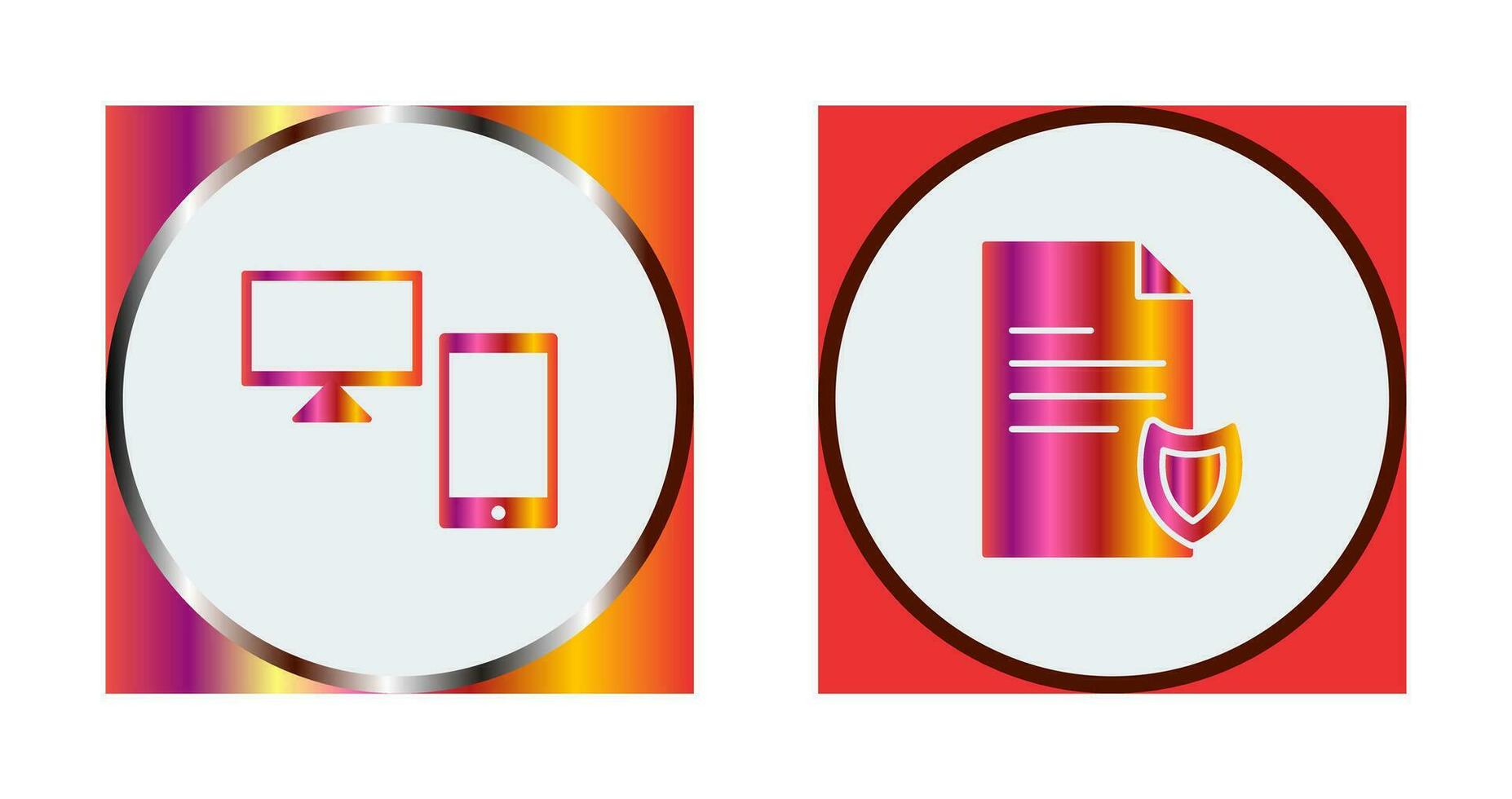 devices and private document  Icon vector