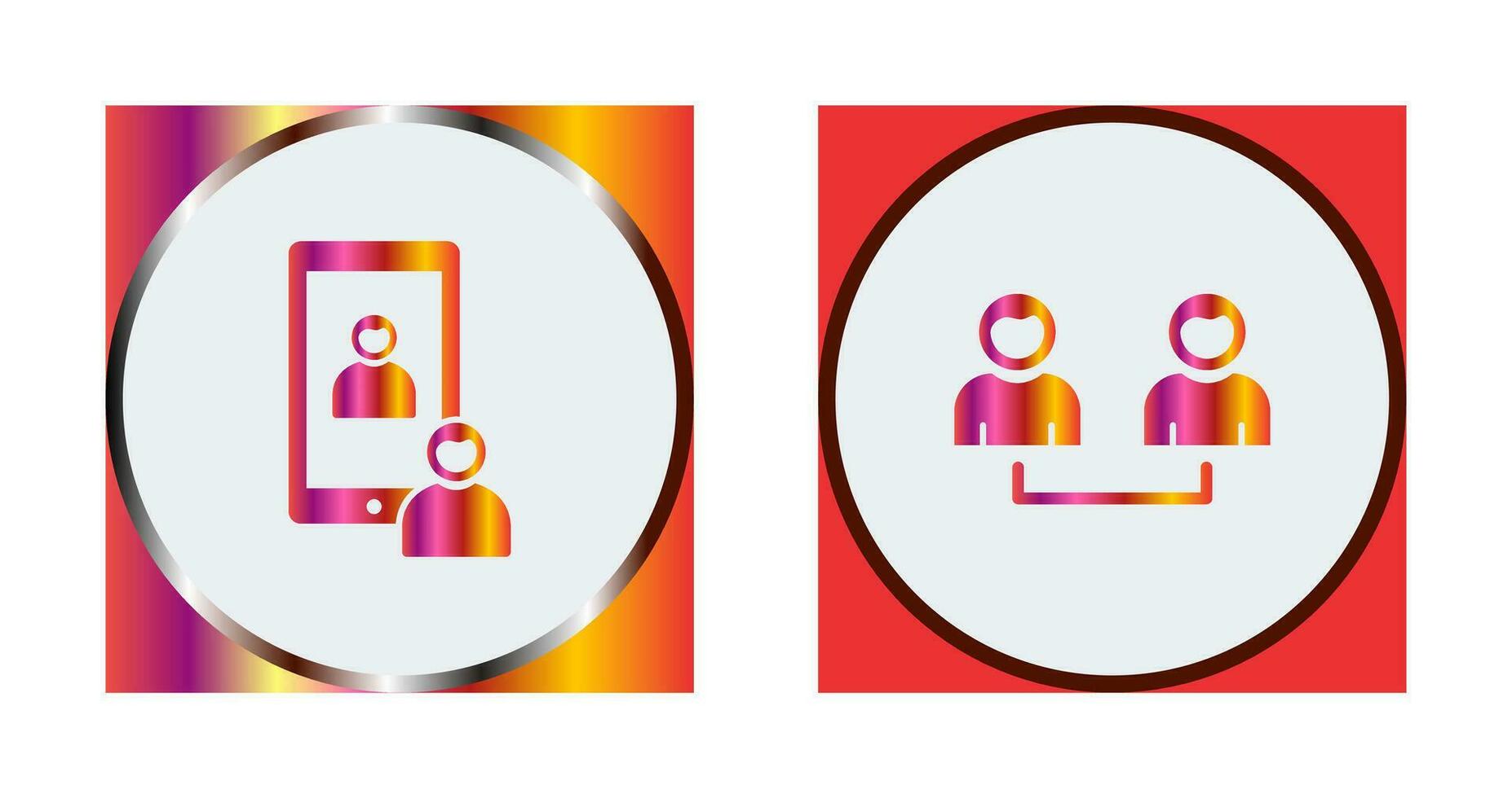 Video Call and Connected users Icon vector