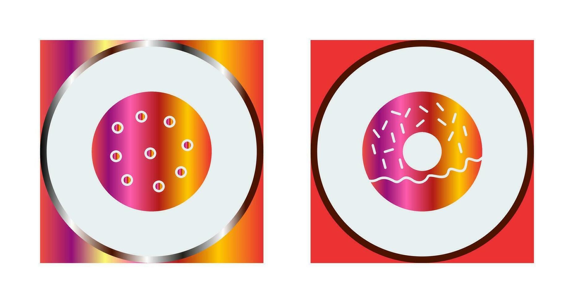 Galleta y rosquilla icono vector