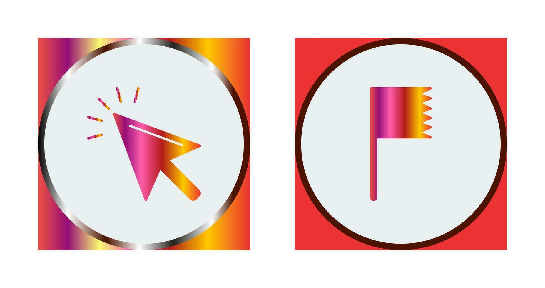mouse and flag Icon vector