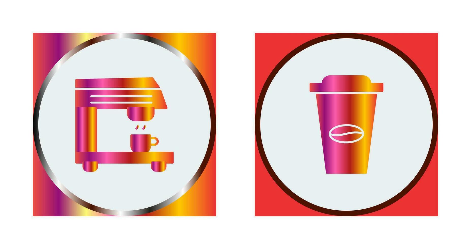 Coffee Machine and Coffee cup Icon vector