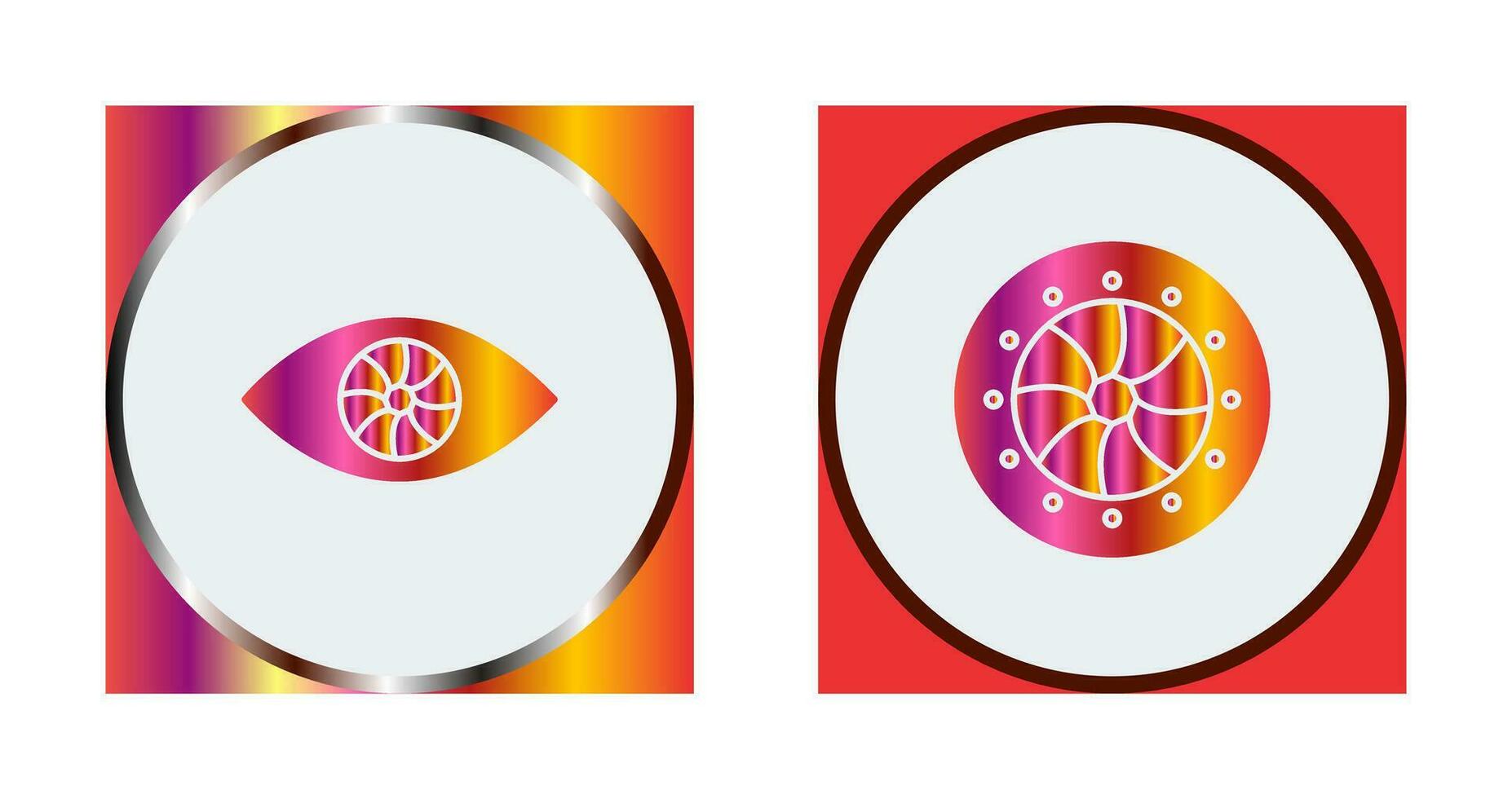 eye and optical diaphram Icon vector