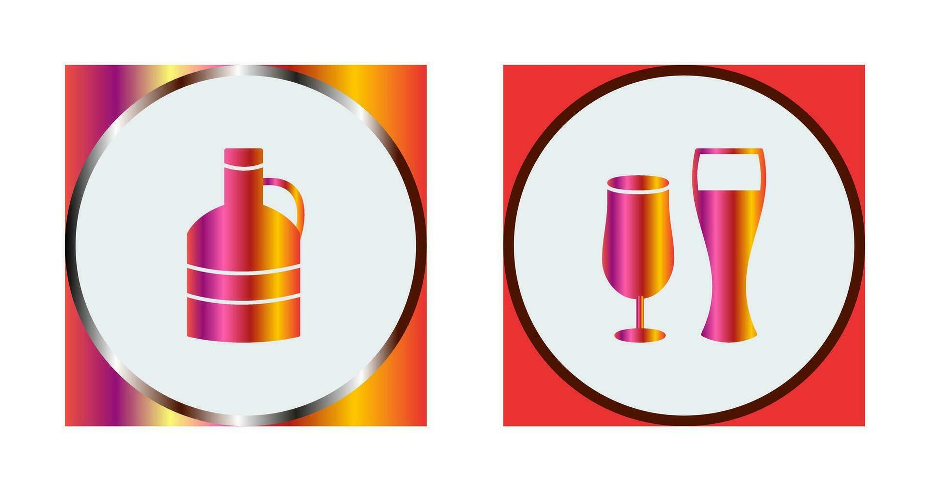 moon shine and beer glasses Icon vector