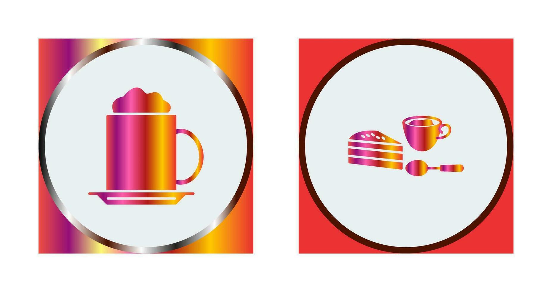 capuchino y café servido icono vector