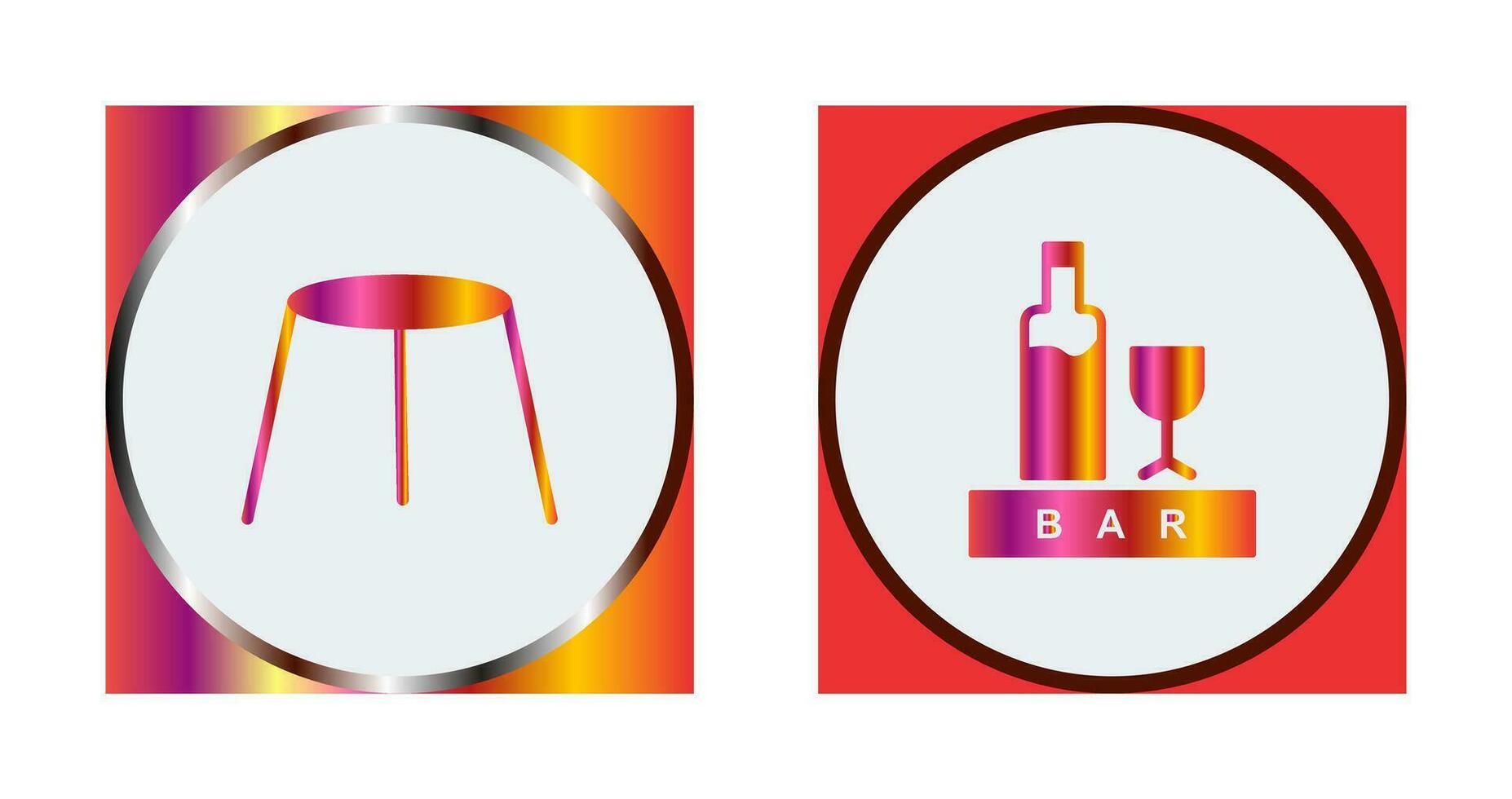 stool and bar sign Icon vector