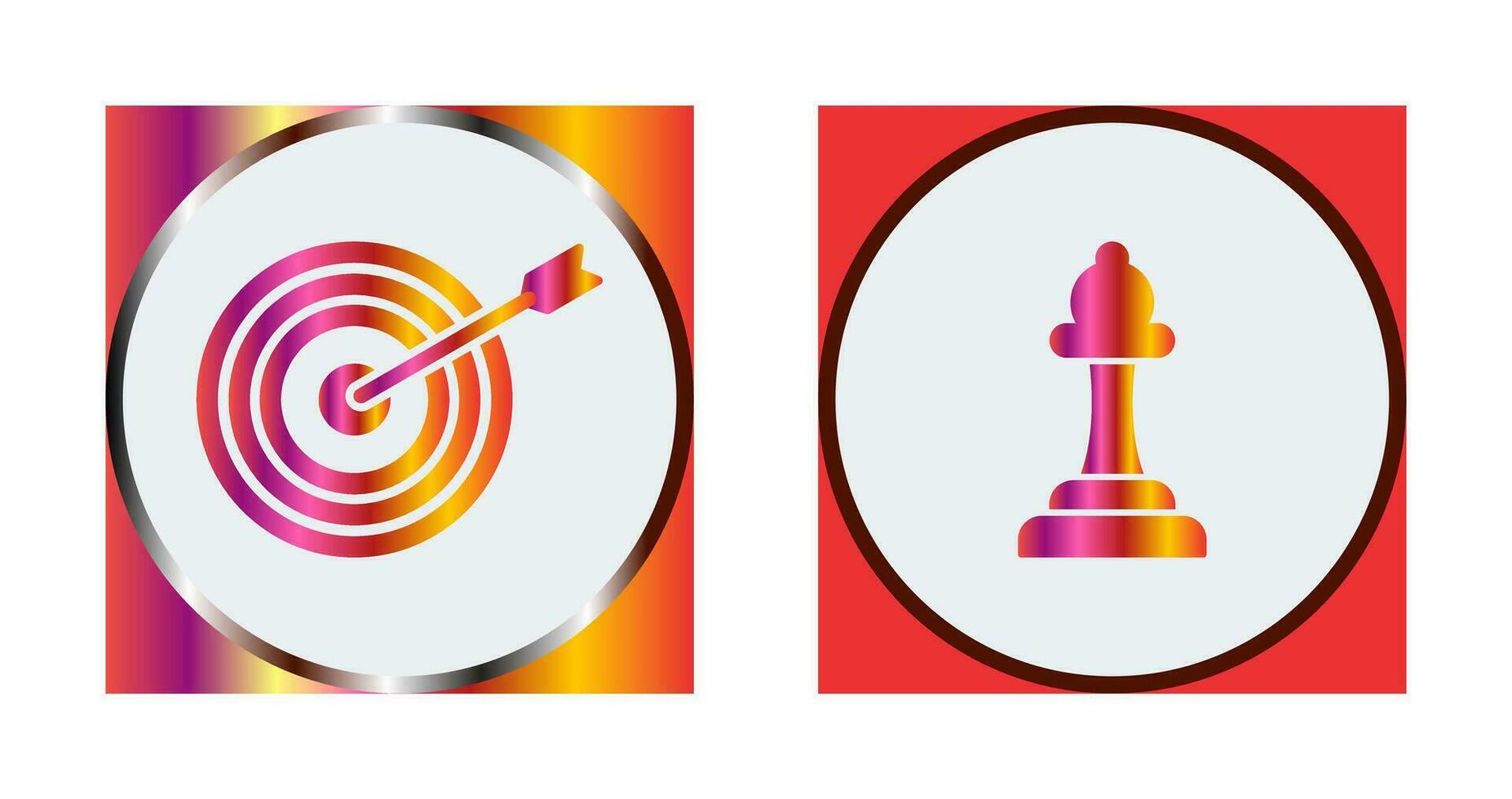 Dartboard and Bishop Icon vector