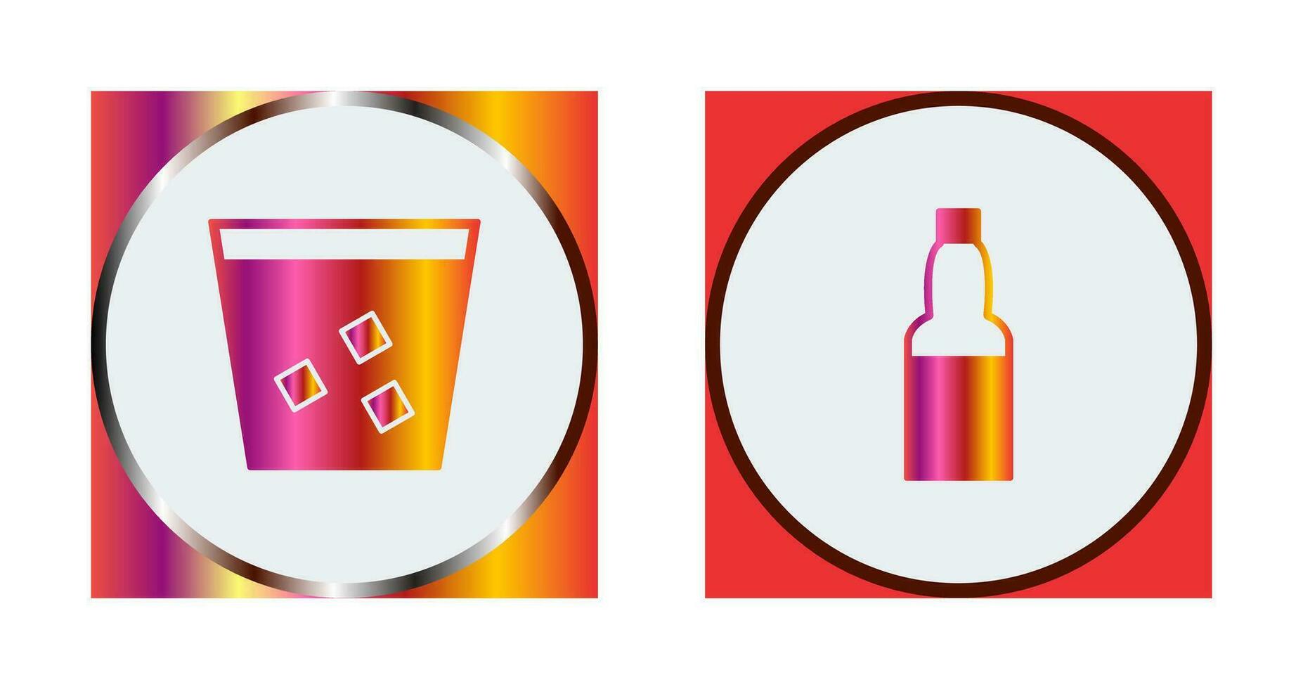 double shot and craft beer Icon vector