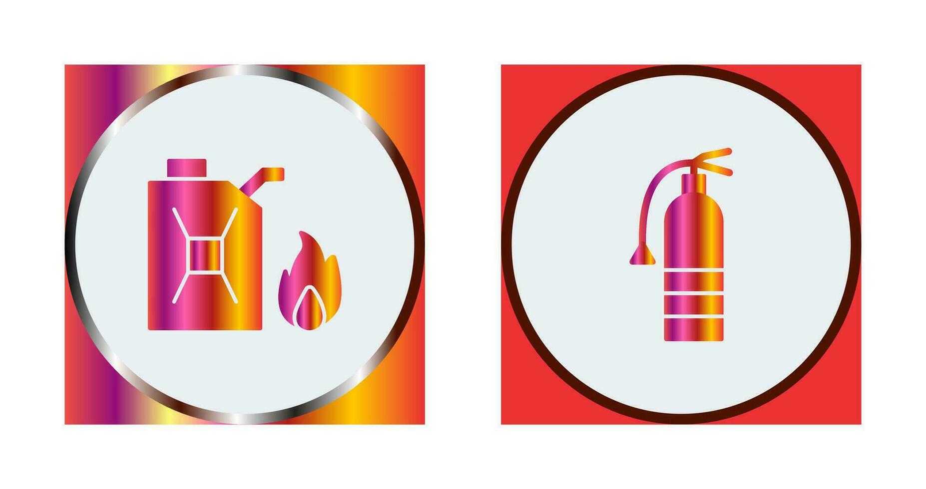 fuel to fire And extinguisher Icon vector