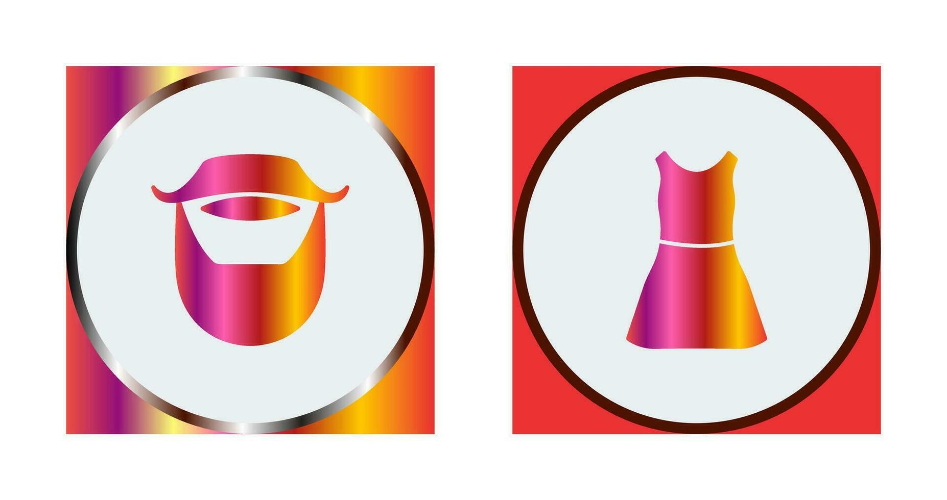Beard and Moustache and Dress Icon vector