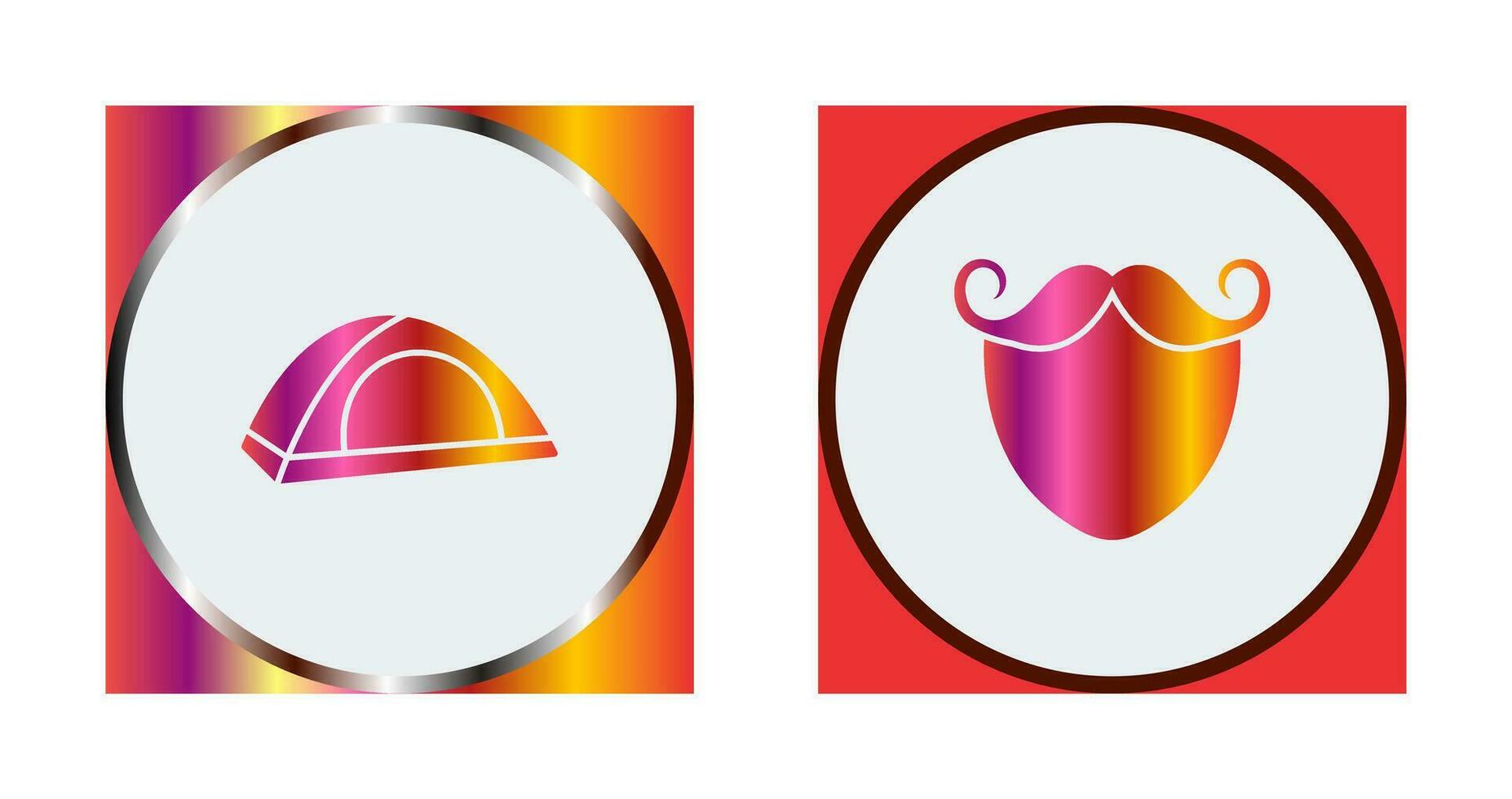 Beard and Moustache and Camp Icon vector