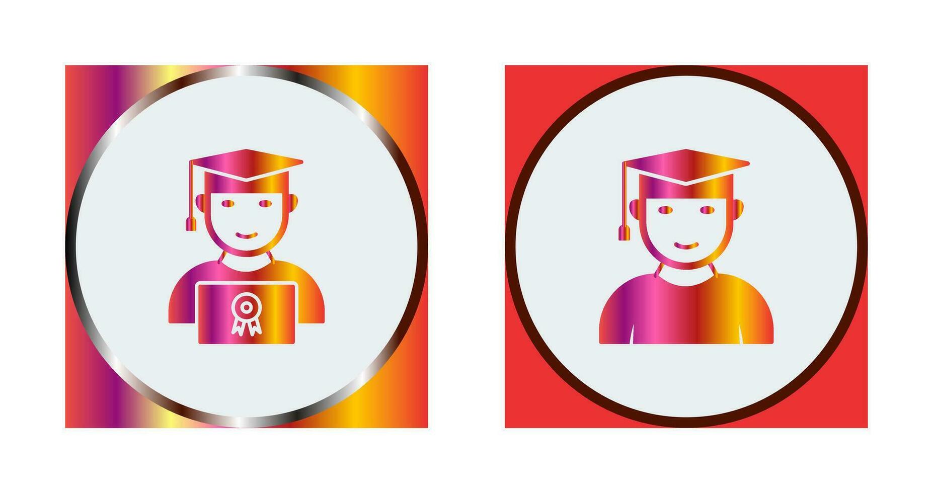 estudiante participación la licenciatura y masculino graduado icono vector