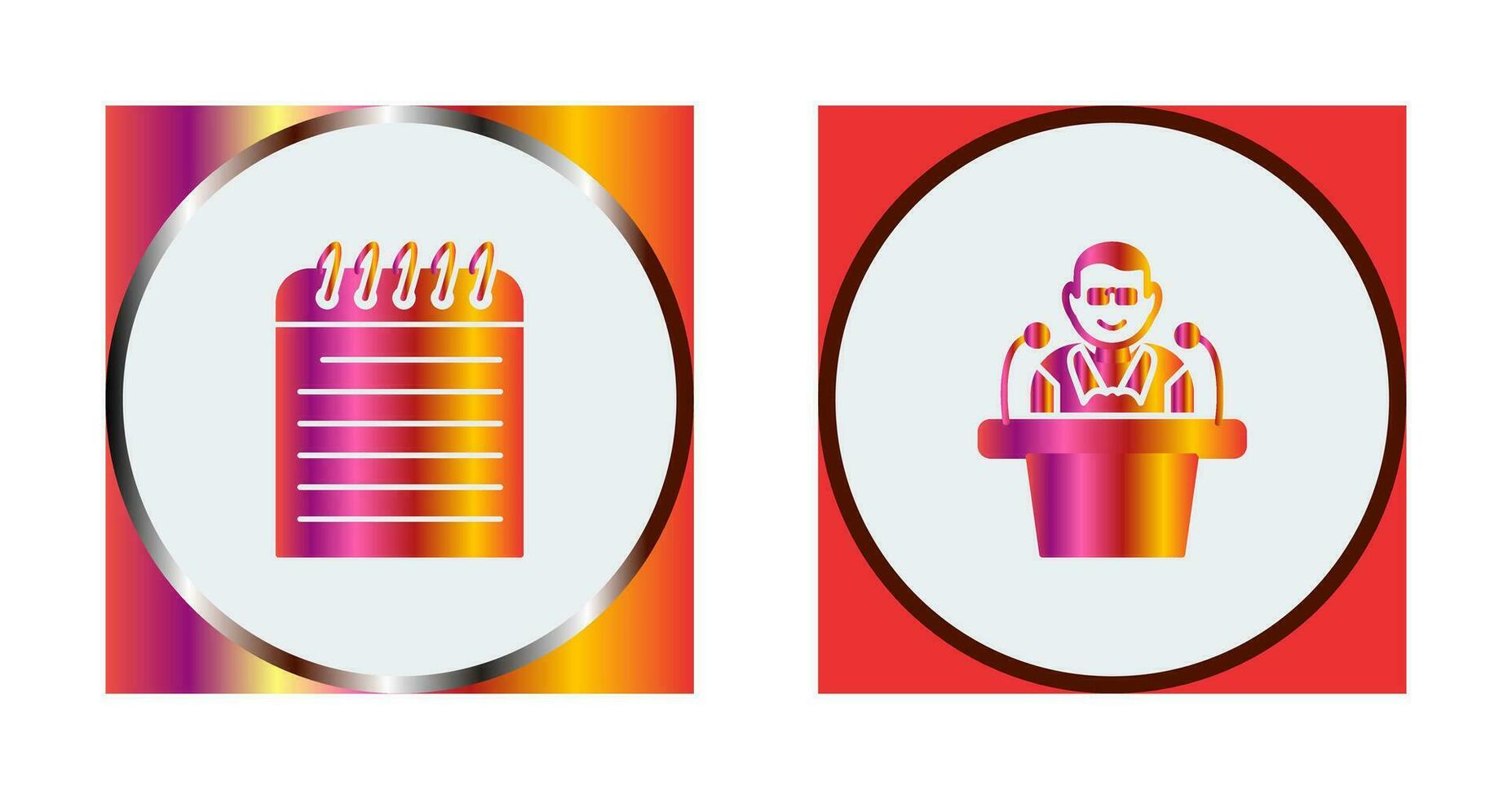 Note and Lecture Icon vector