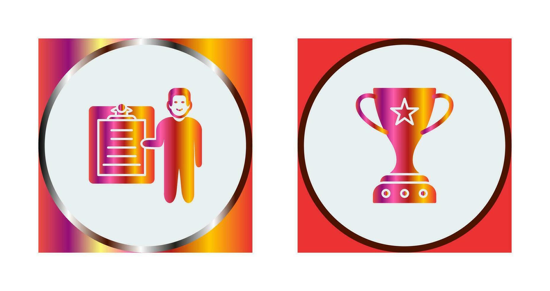 Winner and Male Presenter Icon vector