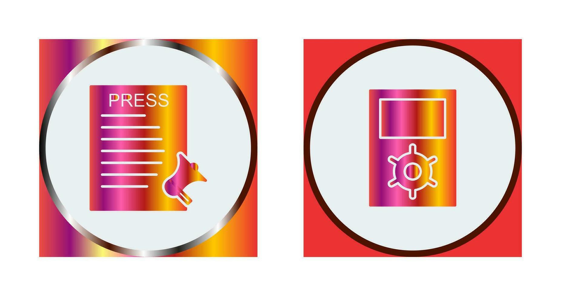 Press Releases and Management  Icon vector
