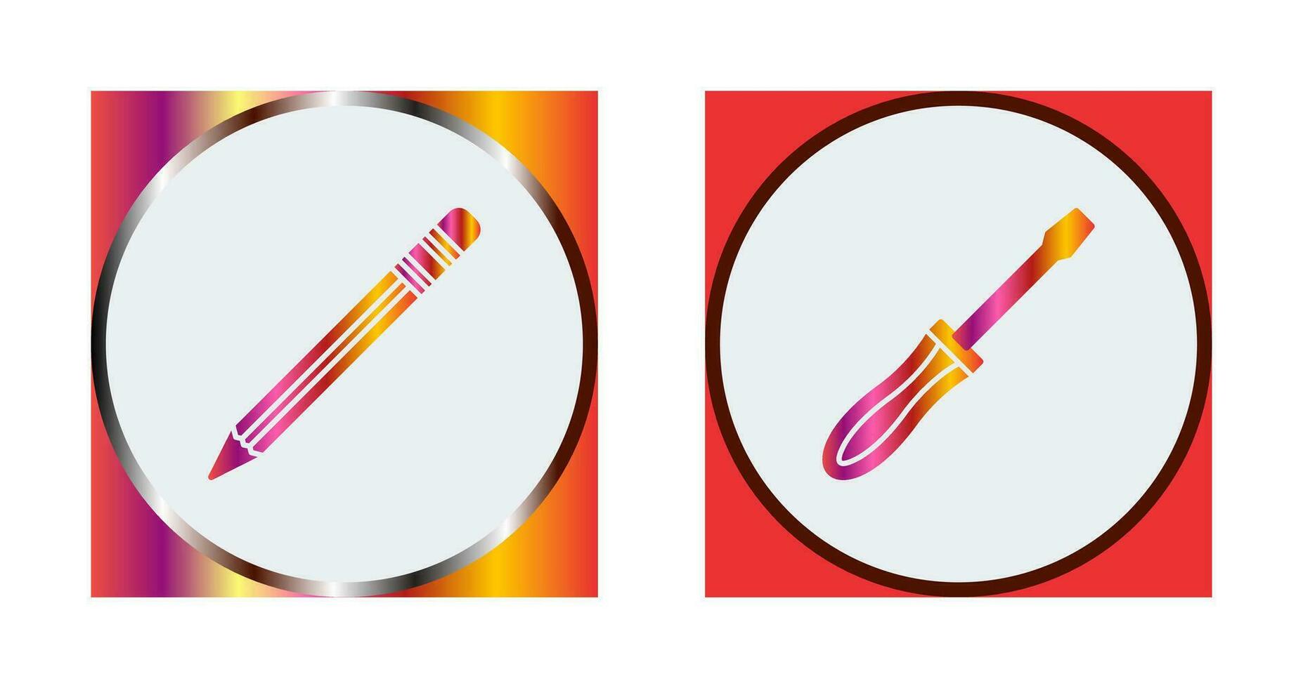 Pencil and Screwdriver Icon vector