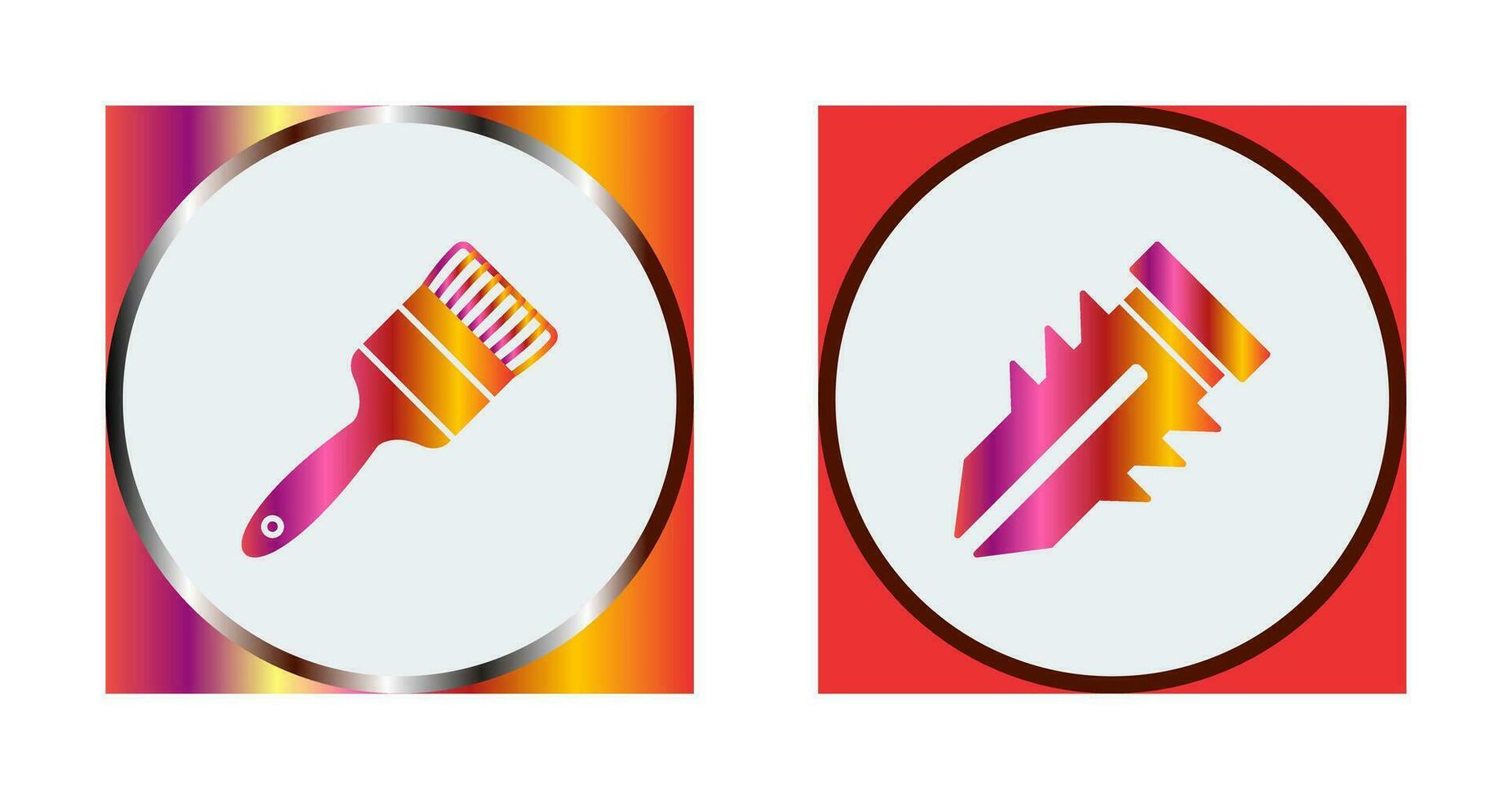 Paint Brush and Dyupel Icon vector