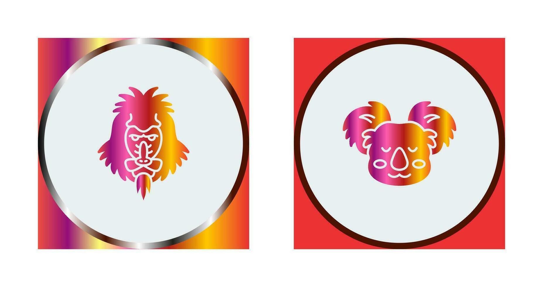 Mandrill and Koala Icon vector