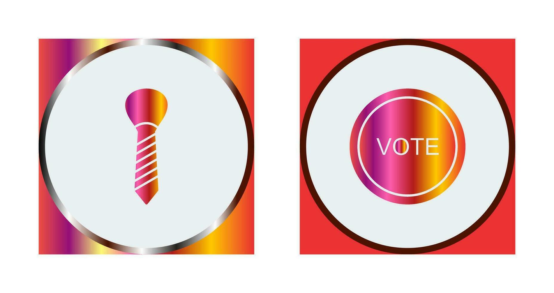 Tie and Vote Link Icon vector