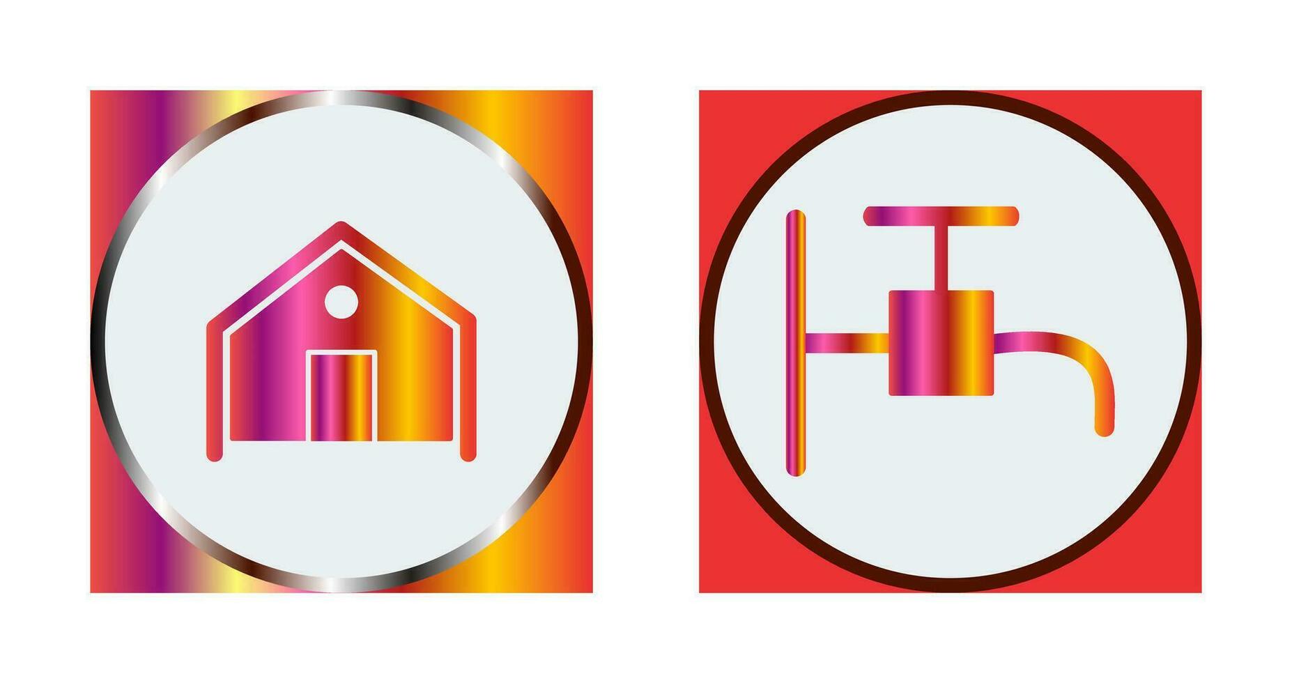 Tent and Tap Icon vector