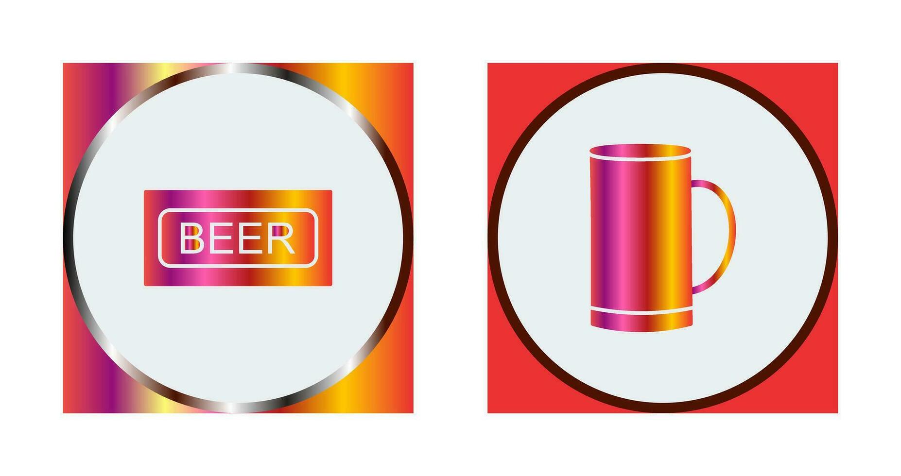 Beer Sign and Beer Mug Icon vector