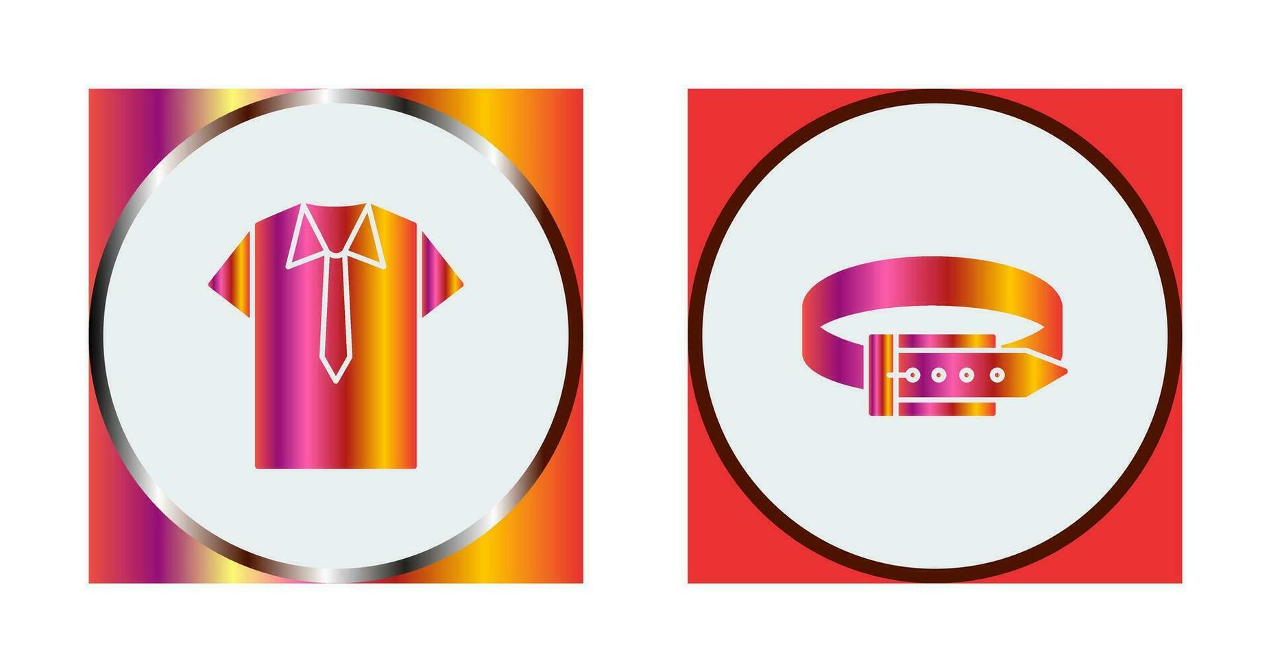 Shirt and Tie and Belt Icon vector